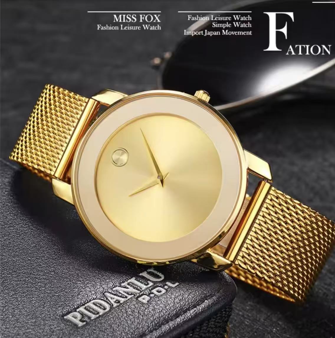 Ultra-thin Stainless Steel Mesh-band Business Men's Quartz Watch, Classic, Simple and Stylish, Made of Stainless Steel Alloy.
