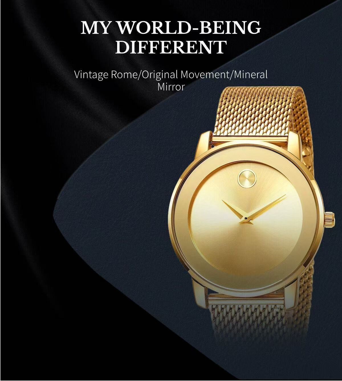Ultra-thin Stainless Steel Mesh-band Business Men's Quartz Watch, Classic, Simple and Stylish, Made of Stainless Steel Alloy.