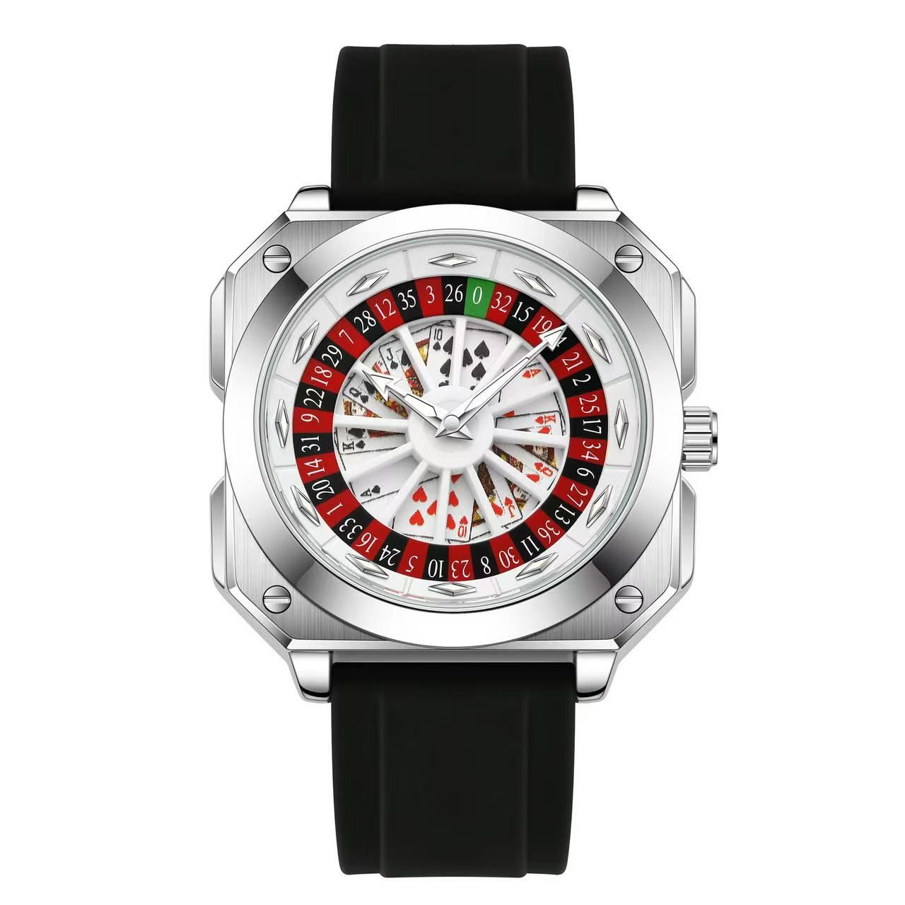 New Fashion Trend Men's Watch, Creative Leather Strap, Luminous, Waterproof, Stylish And Luxurious Rotating Wristband, Business Watch For Men, Rotatable Quartz Watch