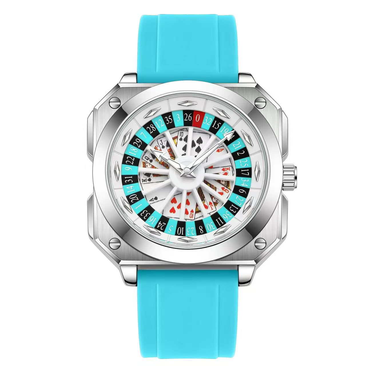 New Fashion Trend Men's Watch, Creative Leather Strap, Luminous, Waterproof, Stylish And Luxurious Rotating Wristband, Business Watch For Men, Rotatable Quartz Watch