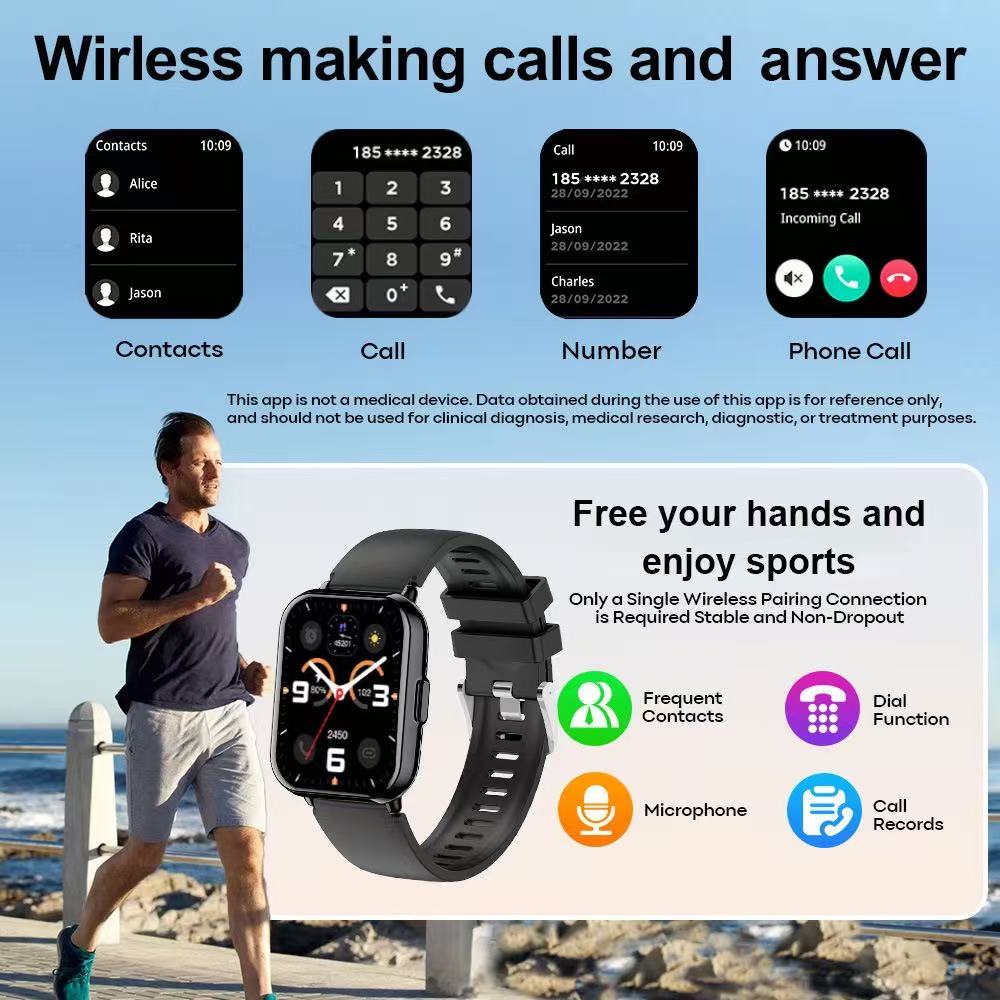 Best - Selling Z169 Smart Watch, True Heart Rate, Blood Oxygen, Oil - Spraying, Brightening UV, Men's And Women's Health Monitoring Sports Watch