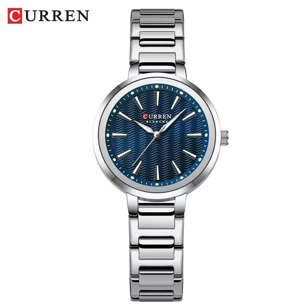 CURREN 9109 Women's Small-Dial Watch, Waterproof, Scratch-Resistant, High-Hardness Glass, Simple Casual Quartz Watch with First-Class Quality and Service.