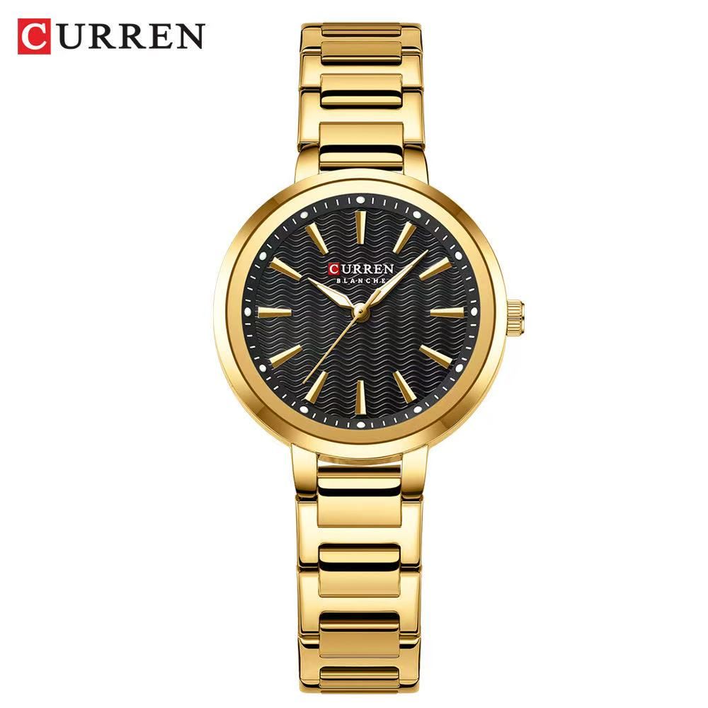 CURREN 9109 Women's Small-Dial Watch, Waterproof, Scratch-Resistant, High-Hardness Glass, Simple Casual Quartz Watch with First-Class Quality and Service.