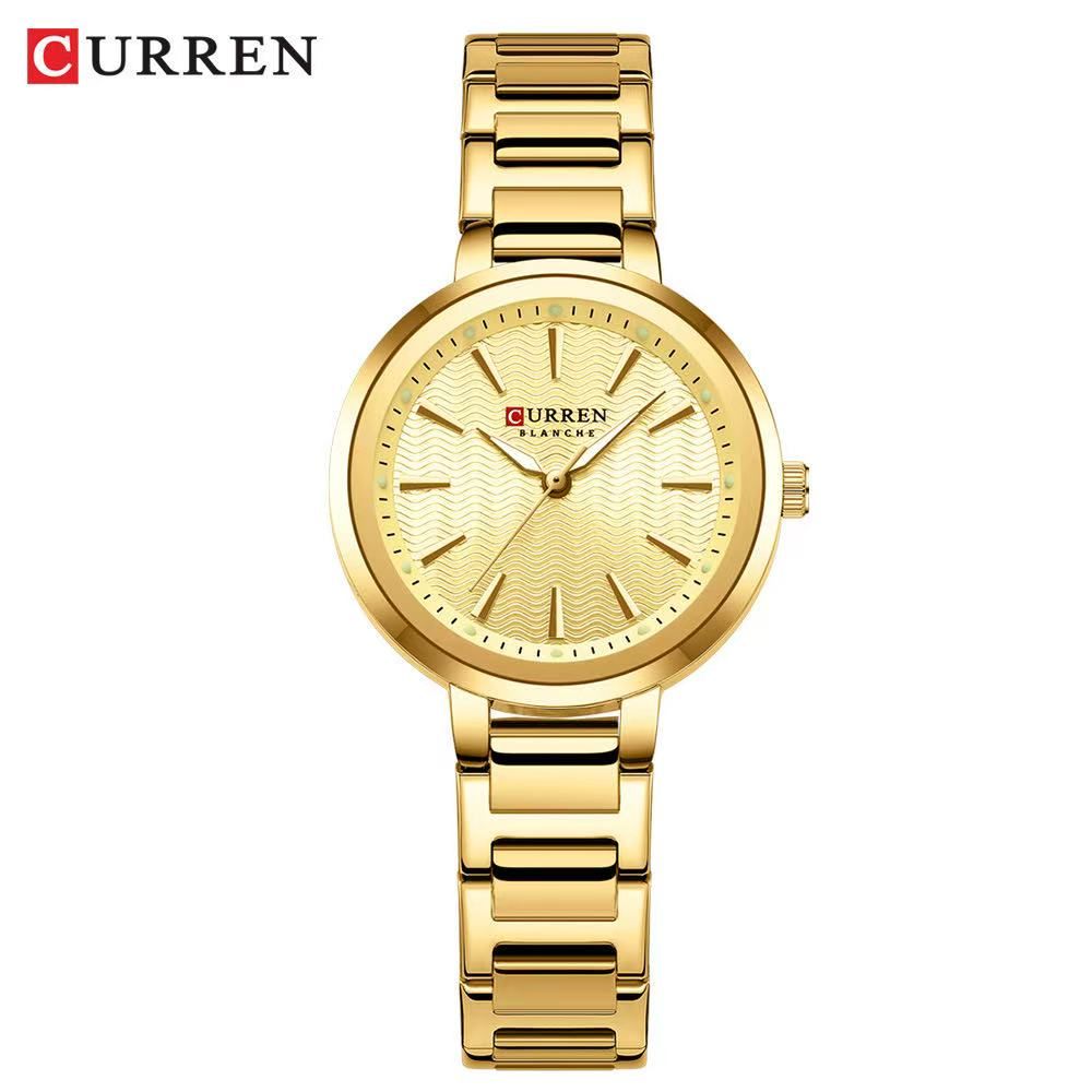 CURREN 9109 Women's Small-Dial Watch, Waterproof, Scratch-Resistant, High-Hardness Glass, Simple Casual Quartz Watch with First-Class Quality and Service.