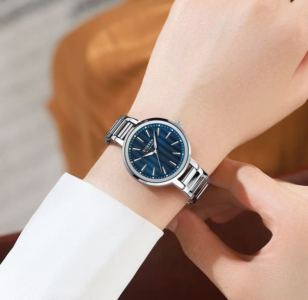 CURREN 9109 Women's Small-Dial Watch, Waterproof, Scratch-Resistant, High-Hardness Glass, Simple Casual Quartz Watch with First-Class Quality and Service.
