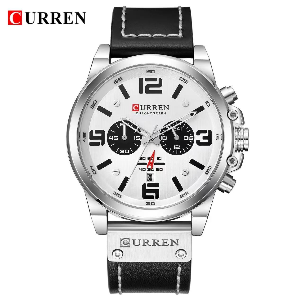 CURREN/karui'en 8314 Men's Watch Sports Six-needle Quartz Calendar Men's Watch Waterproof Leather Strap Watch