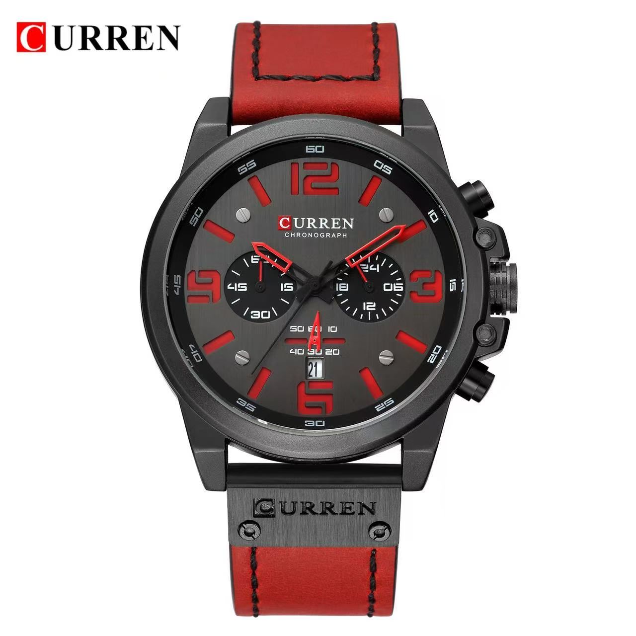 CURREN/karui'en 8314 Men's Watch Sports Six-needle Quartz Calendar Men's Watch Waterproof Leather Strap Watch