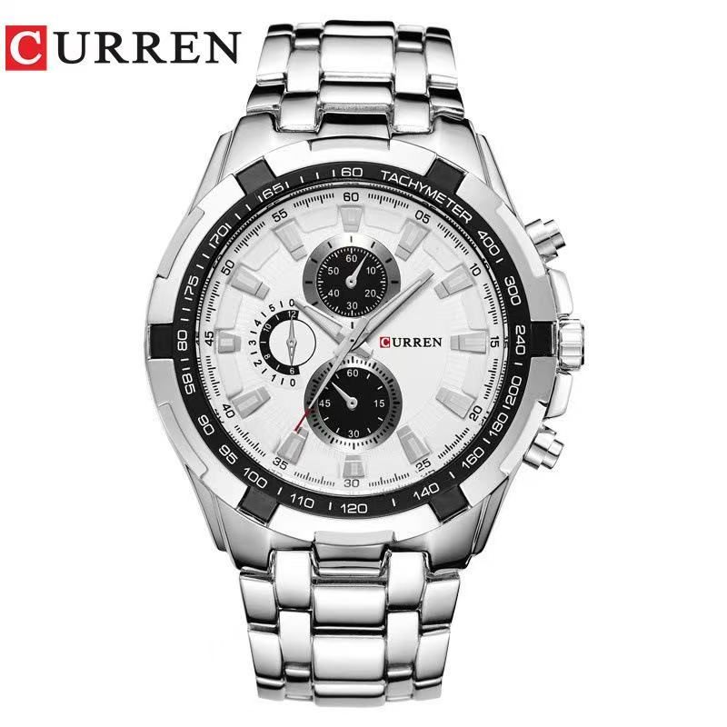CURREN/Karui'en 8023 Fashion Large Dial Casual Business Watch Men's Quartz Waterproof Wristwatch
