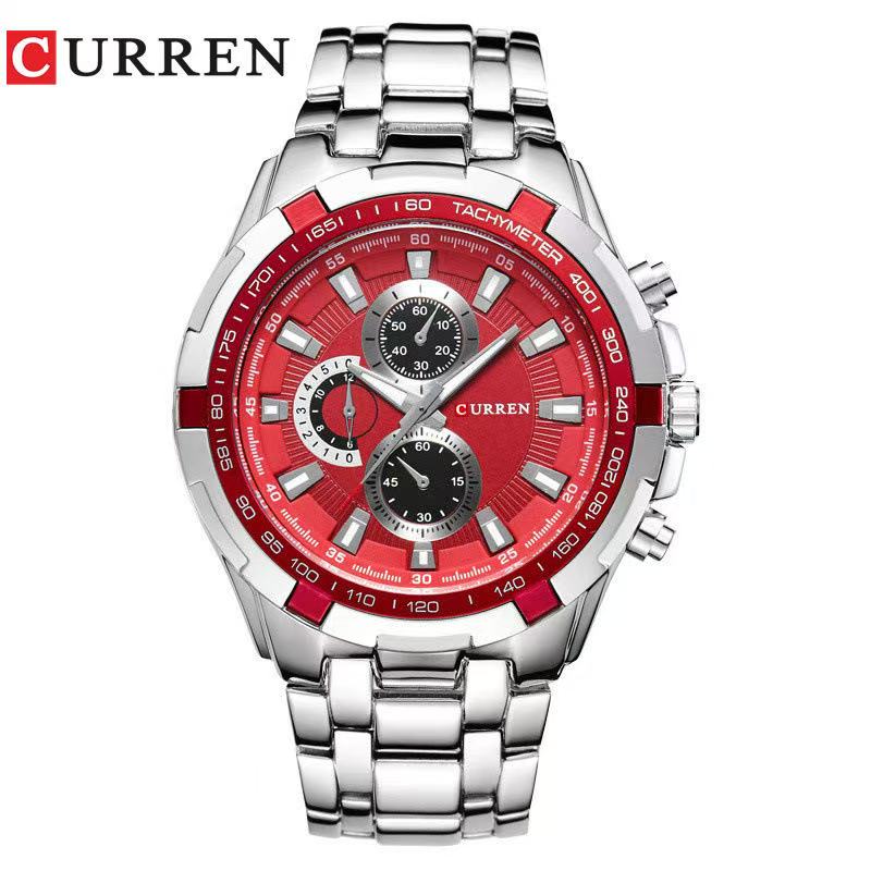 CURREN/Karui'en 8023 Fashion Large Dial Casual Business Watch Men's Quartz Waterproof Wristwatch