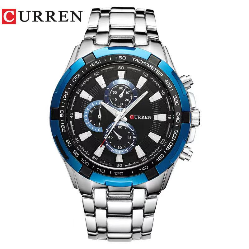 CURREN/Karui'en 8023 Fashion Large Dial Casual Business Watch Men's Quartz Waterproof Wristwatch