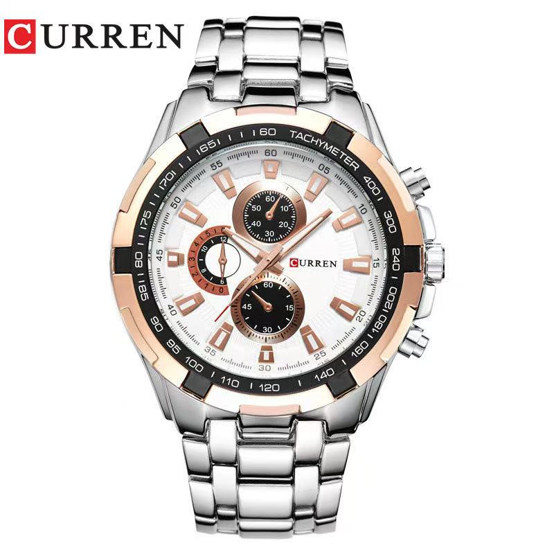 CURREN/Karui'en 8023 Fashion Large Dial Casual Business Watch Men's Quartz Waterproof Wristwatch
