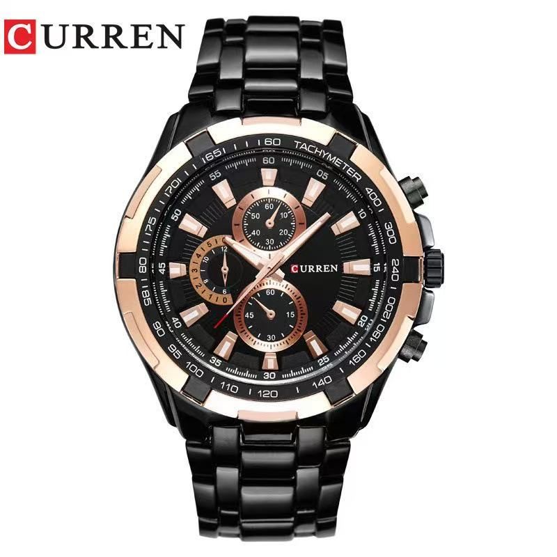 CURREN/Karui'en 8023 Fashion Large Dial Casual Business Watch Men's Quartz Waterproof Wristwatch