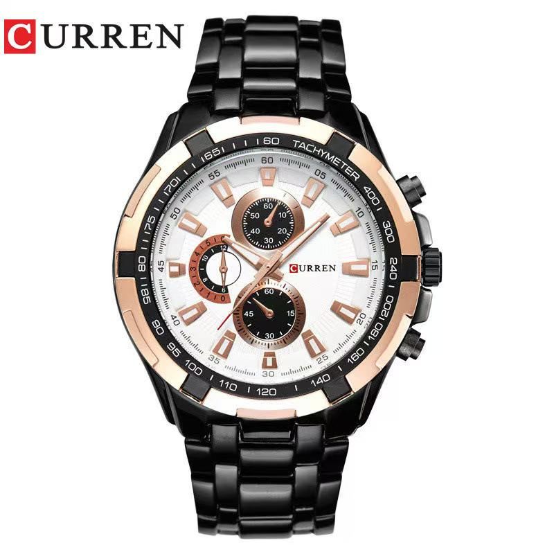 CURREN/Karui'en 8023 Fashion Large Dial Casual Business Watch Men's Quartz Waterproof Wristwatch