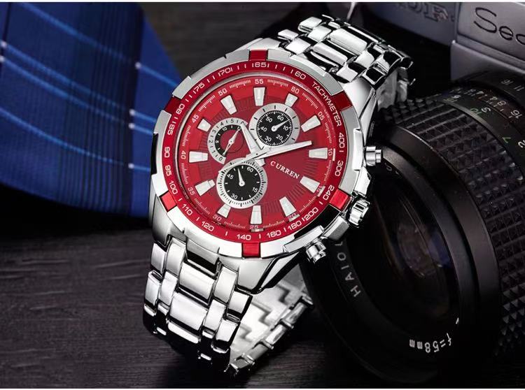 CURREN/Karui'en 8023 Fashion Large Dial Casual Business Watch Men's Quartz Waterproof Wristwatch