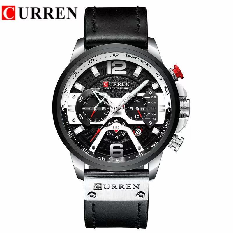 CURREN/Karin 8329 Trendy Men's Waterproof Watch, Six-Hand Multifunctional, Stylish Large Dial Wristwatch