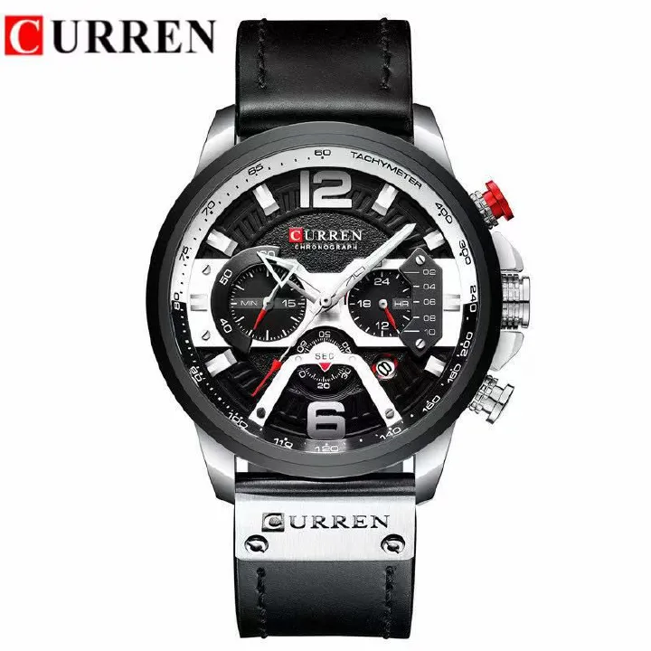 CURREN/Karin 8329 Trendy Men's Waterproof Watch, Six-Hand Multifunctional, Stylish Large Dial Wristwatch