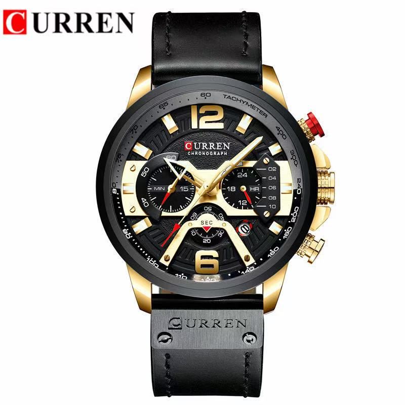 CURREN/Karin 8329 Trendy Men's Waterproof Watch, Six-Hand Multifunctional, Stylish Large Dial Wristwatch