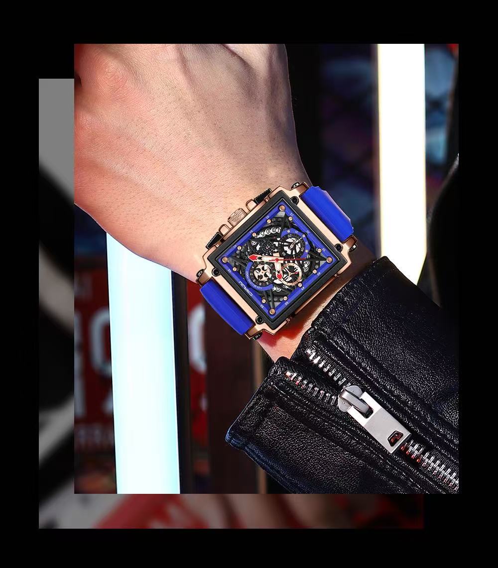 CRRJU / Ka Jun 2312 Type Neutral Waterproof Calendar Strap Watch, Hollow Engraved Design Couple's Multi-functional Watch