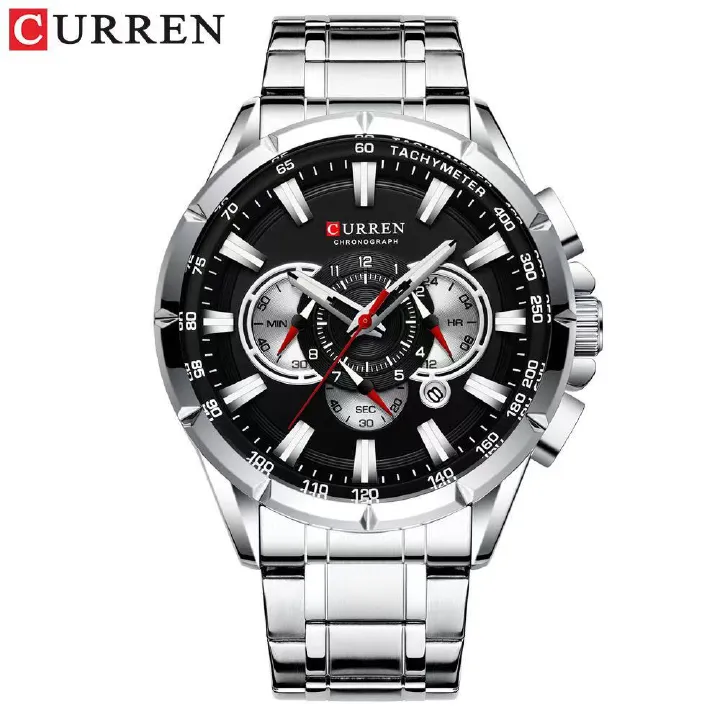CURREN8363 Men's Business Six-Hand Quartz Watch, A Multi-Functional Calendar Male Wristwatch