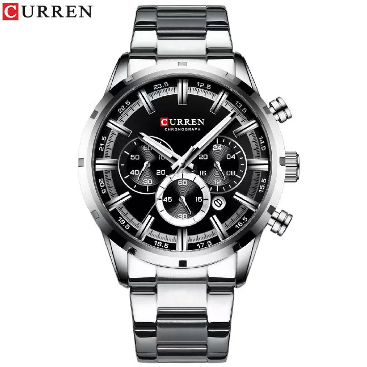 CURREN8355 Men's Six-Hand Multi-Functional Watch, Waterproof, Calendar, Round Wristwatch, Best-Selling Model
