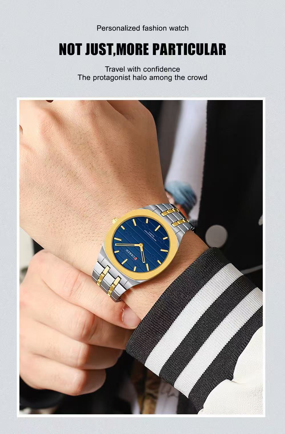 CURREN/Karui 8444 Ultra - Thin Waterproof Square Watch, Business Personality Wristwatch, Men's Watch, Women's Watch