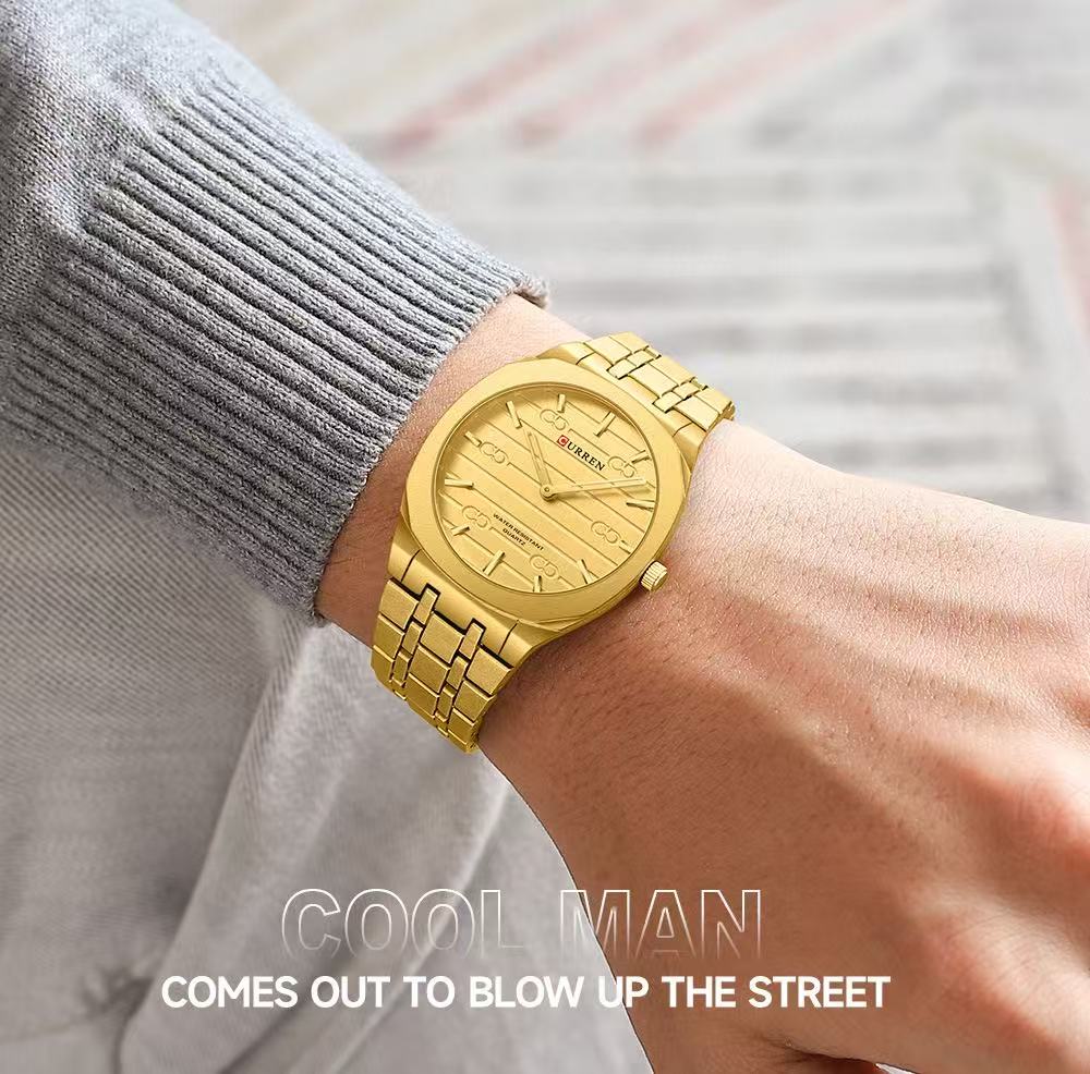 CURREN/Karui 8444 Ultra - Thin Waterproof Square Watch, Business Personality Wristwatch, Men's Watch, Women's Watch