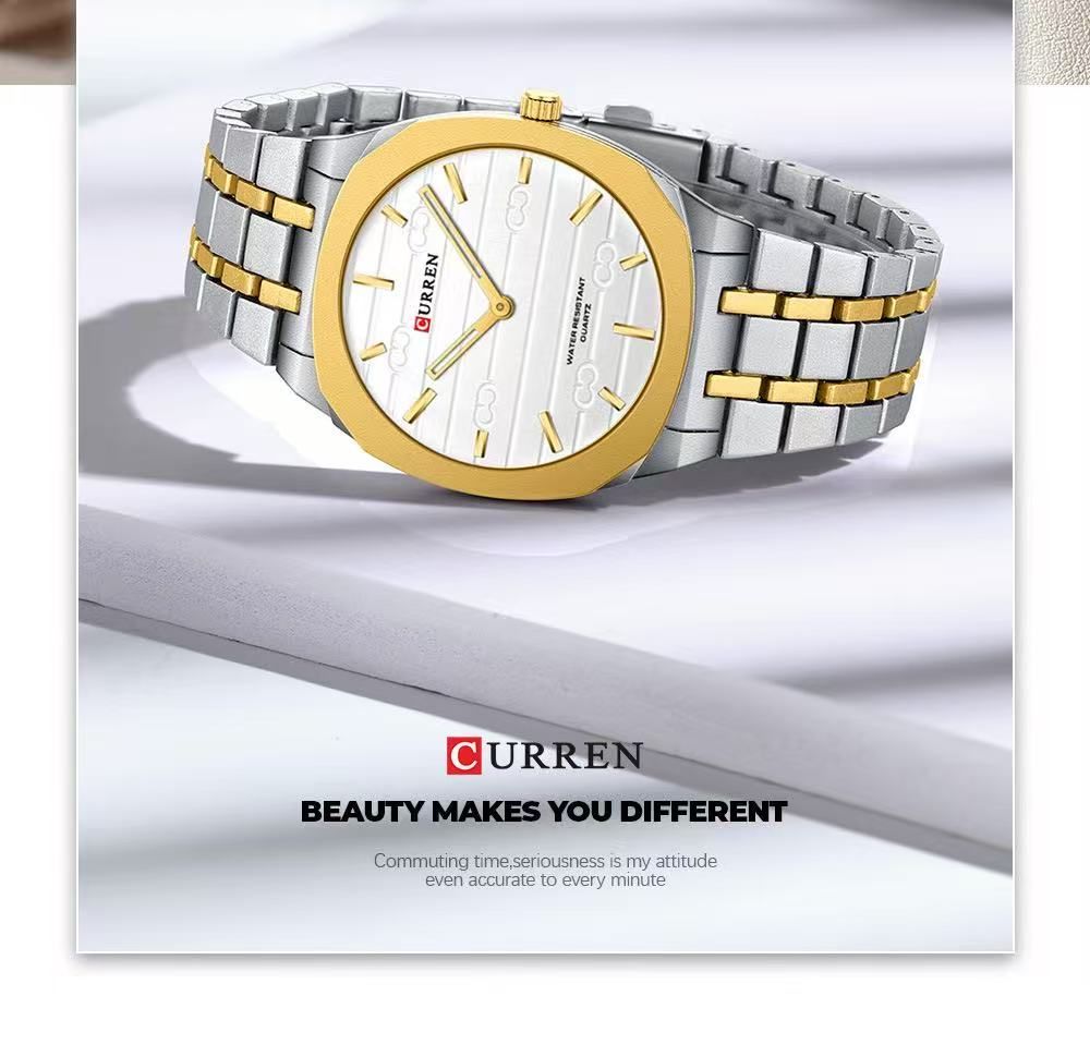 CURREN/Karui 8444 Ultra - Thin Waterproof Square Watch, Business Personality Wristwatch, Men's Watch, Women's Watch