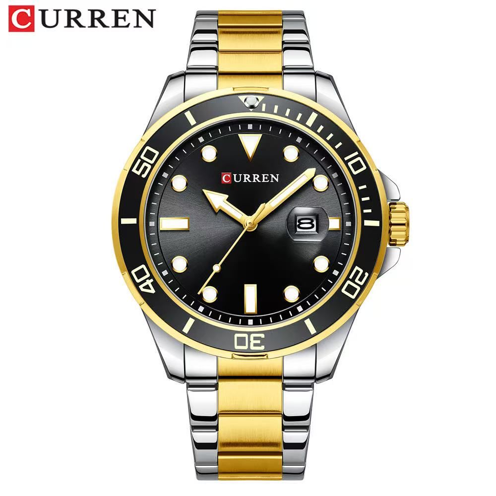 CURREN/KARUIN 8388 Men's Large Dial Calendar Watch Business Steel Strap Waterproof Casual Men's Watch, First-Class Quality