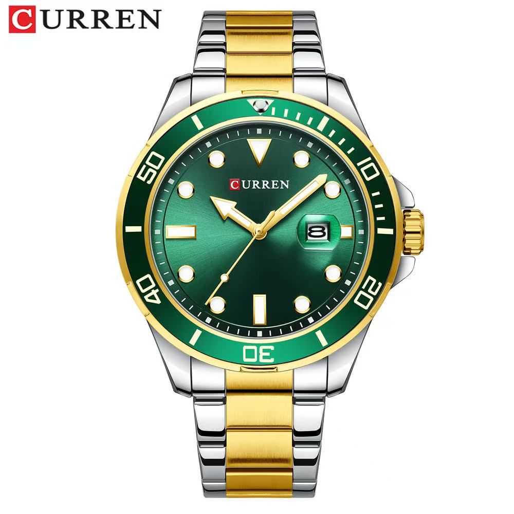 CURREN/KARUIN 8388 Men's Large Dial Calendar Watch Business Steel Strap Waterproof Casual Men's Watch, First-Class Quality