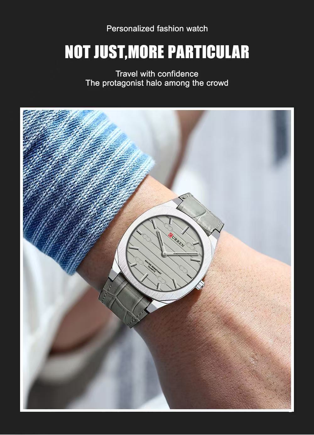 CURREN/KARUIN 8480 Large - Dial Men's And Women's Quartz Waterproof Ultra - thin Watch Fashion Watch, New Release in June 2025