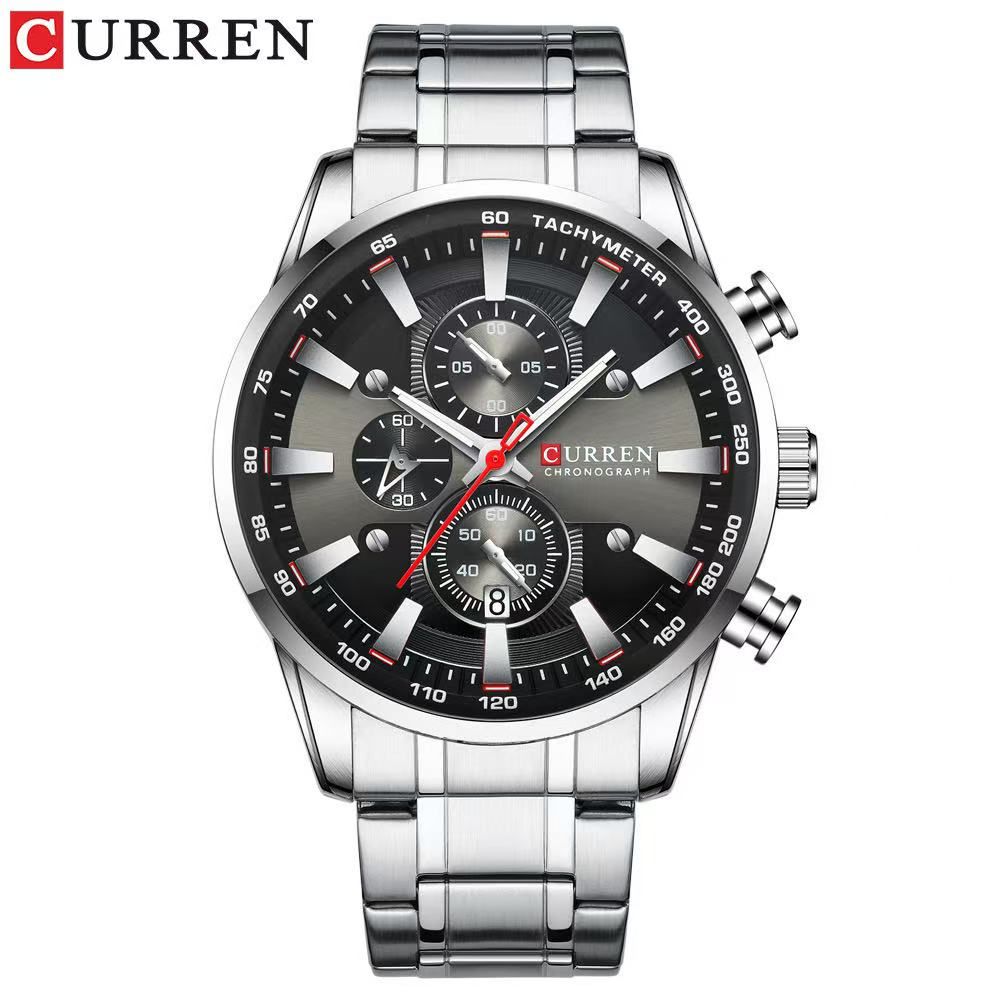 CURREN/Karuien 8351 Men's Six - Hand Multi - Functional Quartz Watch, Waterproof Round Calendar Wristwatch, First - Class Quality, First - Class Service