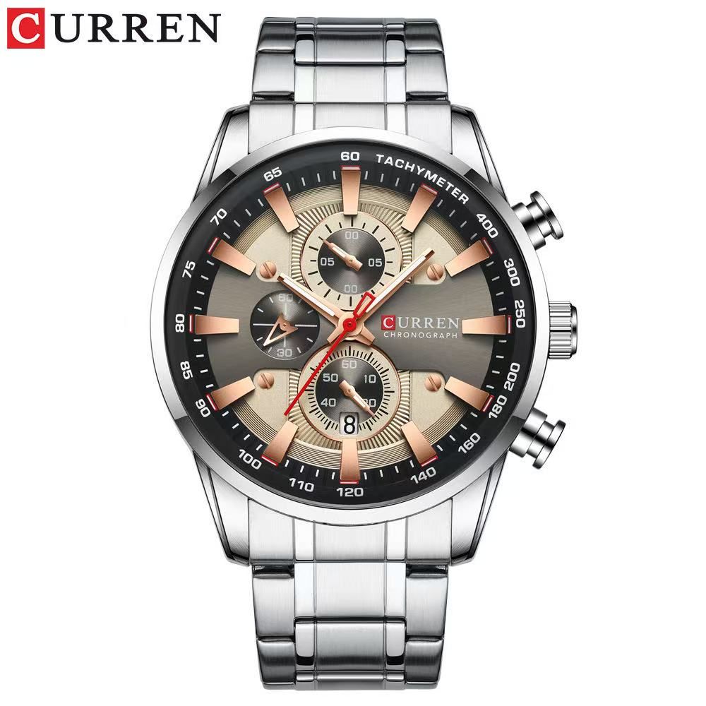 CURREN/Karuien 8351 Men's Six - Hand Multi - Functional Quartz Watch, Waterproof Round Calendar Wristwatch, First - Class Quality, First - Class Service