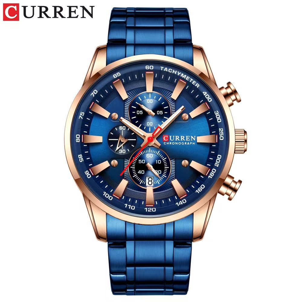 CURREN/Karuien 8351 Men's Six - Hand Multi - Functional Quartz Watch, Waterproof Round Calendar Wristwatch, First - Class Quality, First - Class Service