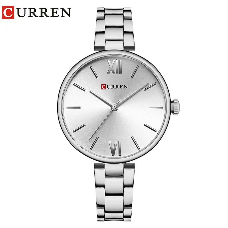 CURREN/Karuien 9017 Waterproof Casual Quartz Watch, Women's Roman Numeral Simple Wristwatch