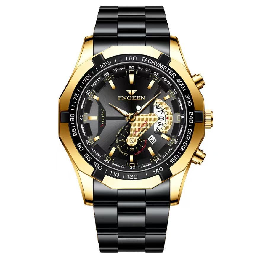 FNGEENS001 Wristwatch Waterproof Non-Mechanical Watch Large Dial Watch Super Large New Calendar Shopee Watch Creative Technology