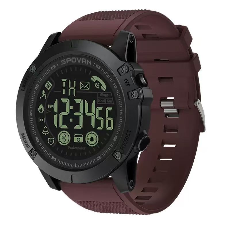Spovan Bluetooth Smart Watch Sports Reminder Step Counter Waterproof Outdoor Leisure Watch Multi-Functional PR1-2