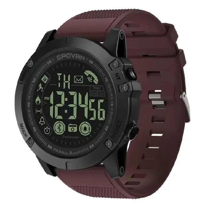 Spovan Bluetooth Smart Watch Sports Reminder Step Counter Waterproof Outdoor Leisure Watch Multi-Functional PR1-2