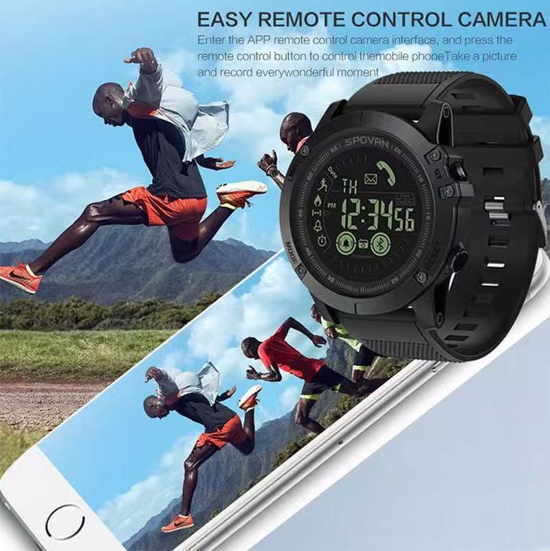 Spovan Bluetooth Smart Watch Sports Reminder Step Counter Waterproof Outdoor Leisure Watch Multi-Functional PR1-2