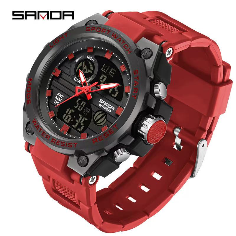 SANDA 739 Multi - functional Waterproof Electronic Sports Watch, a Hot - selling Watch with Sports Style