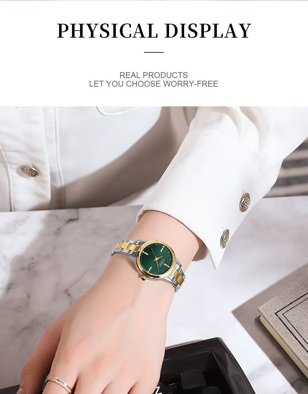 CURREN/Karine 9094 Small Dial Compact Women's Watch Waterproof Round Watch Ladies' Wristwatch Minimalist Women's Watch