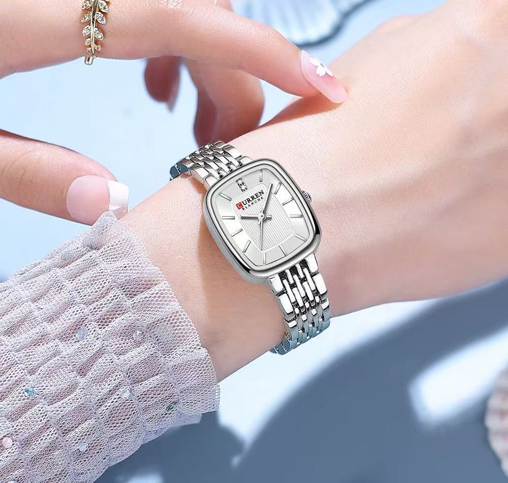CURREN/Car瑞恩 9093 Ladies' Square Waterproof Watch Simple Casual Women's Watch Foreign Trade Ladies' Watch