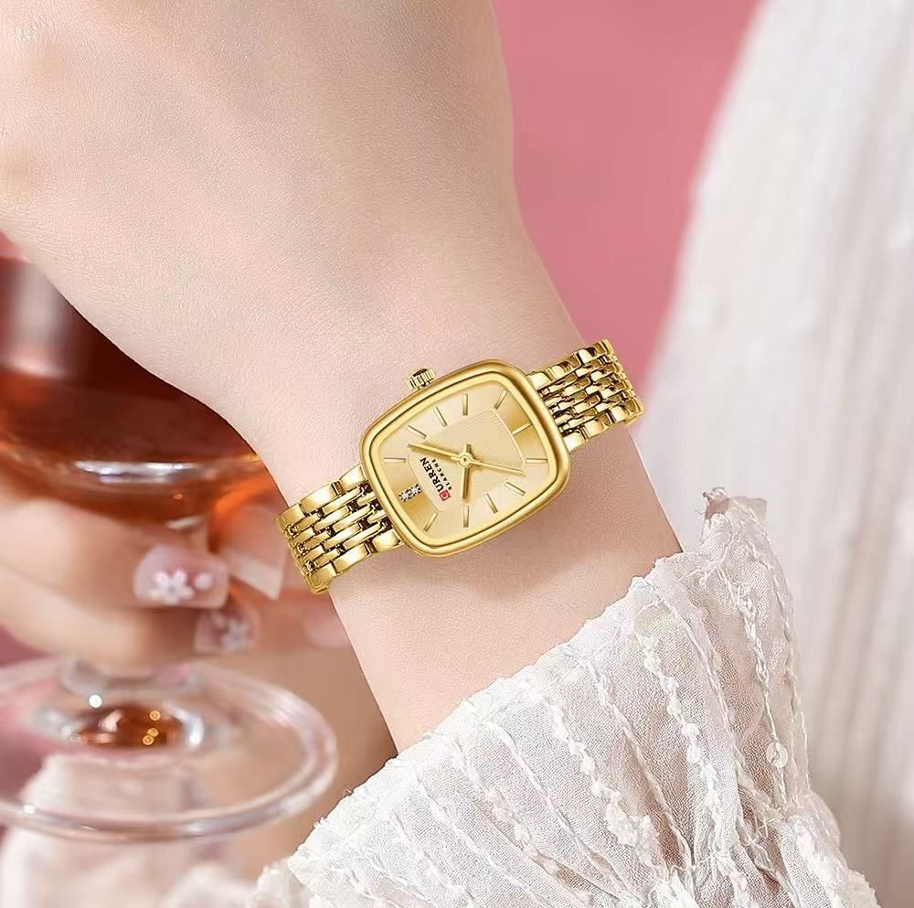 CURREN/Car瑞恩 9093 Ladies' Square Waterproof Watch Simple Casual Women's Watch Foreign Trade Ladies' Watch