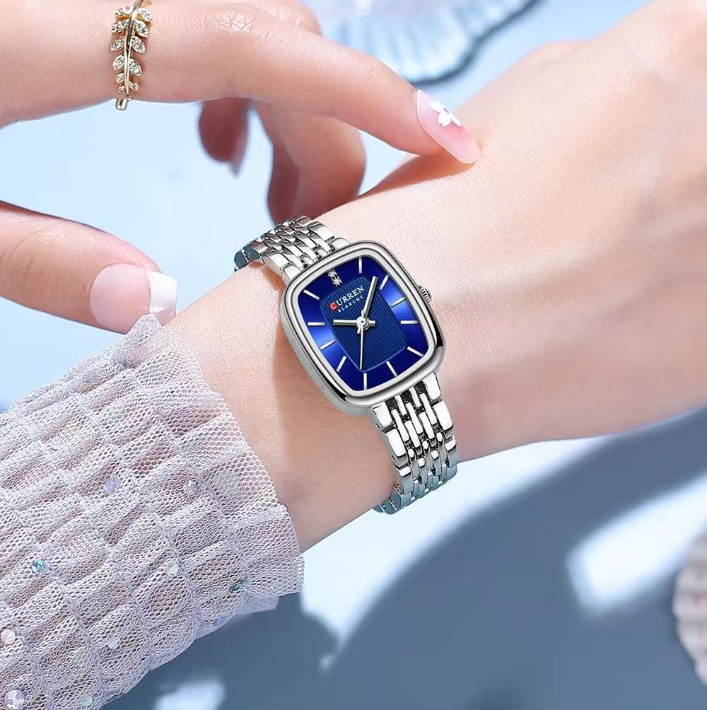 CURREN/Car瑞恩 9093 Ladies' Square Waterproof Watch Simple Casual Women's Watch Foreign Trade Ladies' Watch