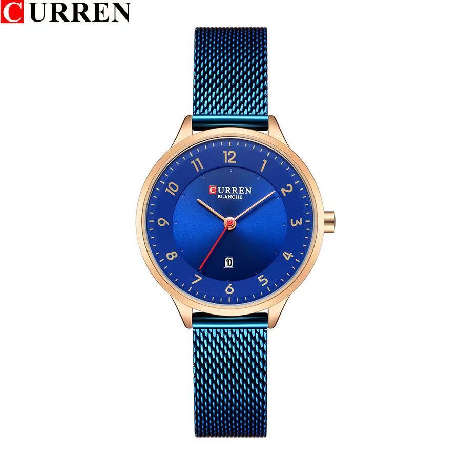 CURREN/KARIN 9035 Small Dial Ladies' Waterproof Watch Ultra - Thin Calendar Quartz Mesh Strap Wristwatch