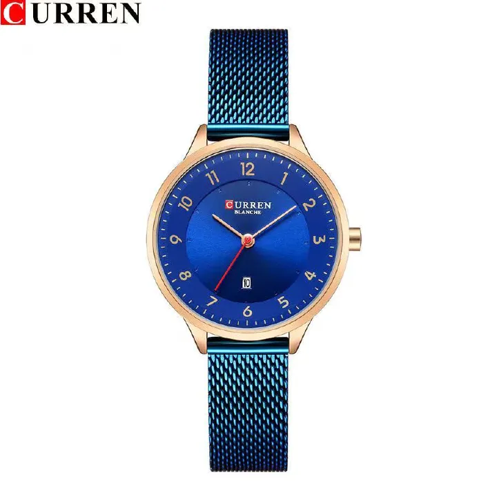 CURREN/KARIN 9035 Small Dial Ladies' Waterproof Watch Ultra - Thin Calendar Quartz Mesh Strap Wristwatch