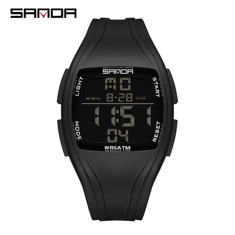 SANDA Sanda Electronic Single - Display Multifunctional Student Teenager Fashion Trend Waterproof Sports Watch 9054