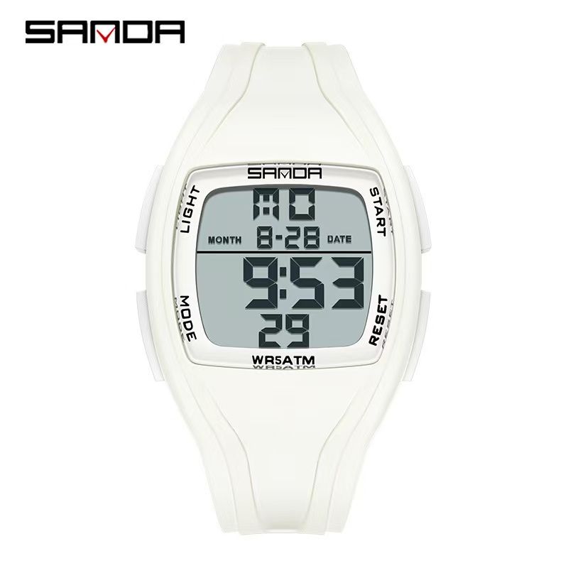 SANDA Sanda Electronic Single - Display Multifunctional Student Teenager Fashion Trend Waterproof Sports Watch 9054