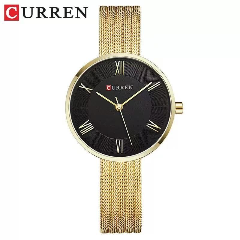 CURREN/KAREIN 9020 Women's Water-Resistant Quartz Watch With Small Dial, Exquisite Mesh Strap, Fashionable Wristwatch