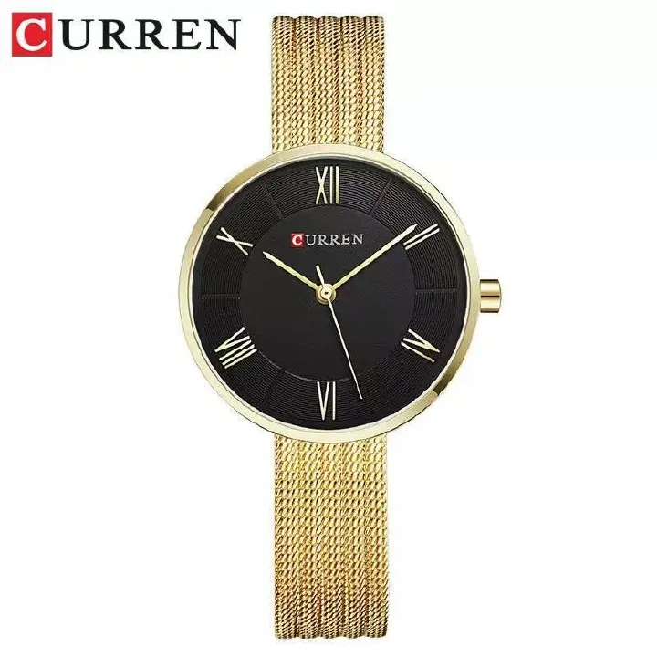 CURREN/KAREIN 9020 Women's Water-Resistant Quartz Watch With Small Dial, Exquisite Mesh Strap, Fashionable Wristwatch