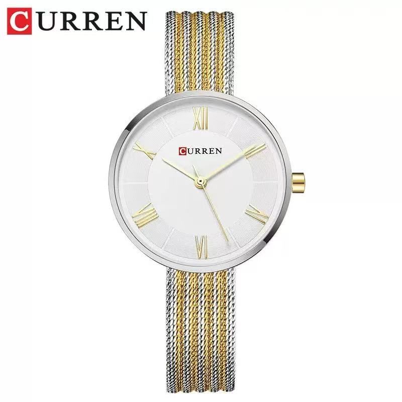 CURREN/KAREIN 9020 Women's Water-Resistant Quartz Watch With Small Dial, Exquisite Mesh Strap, Fashionable Wristwatch